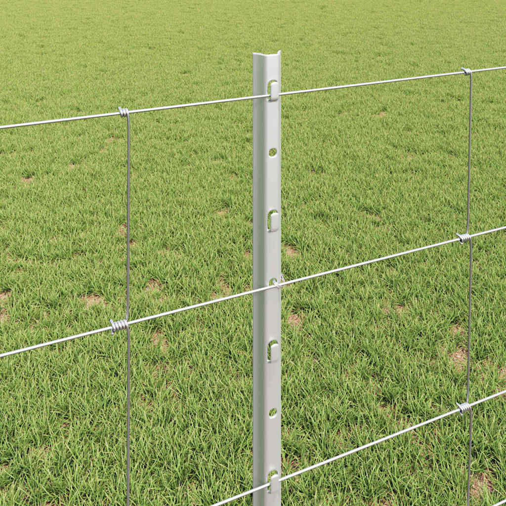 Fence with Posts Silver