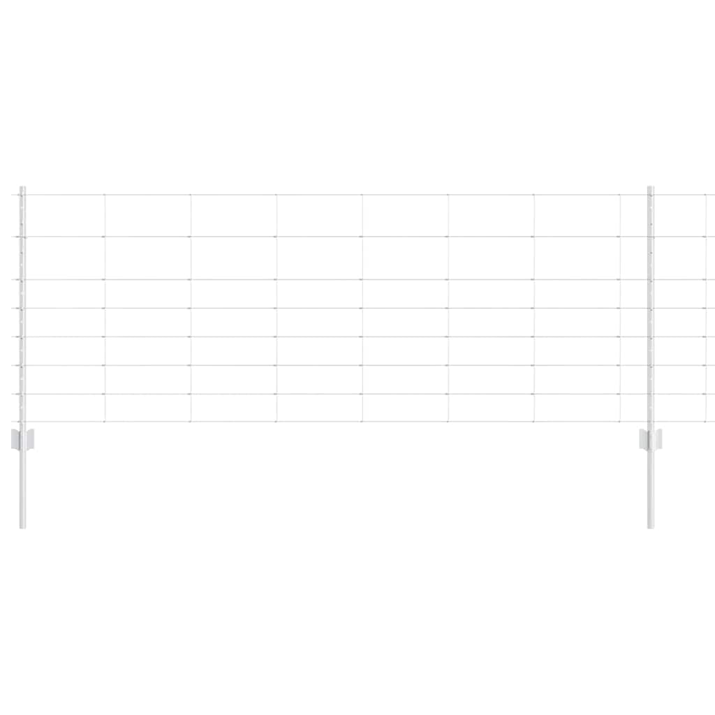 Fence with Posts Silver