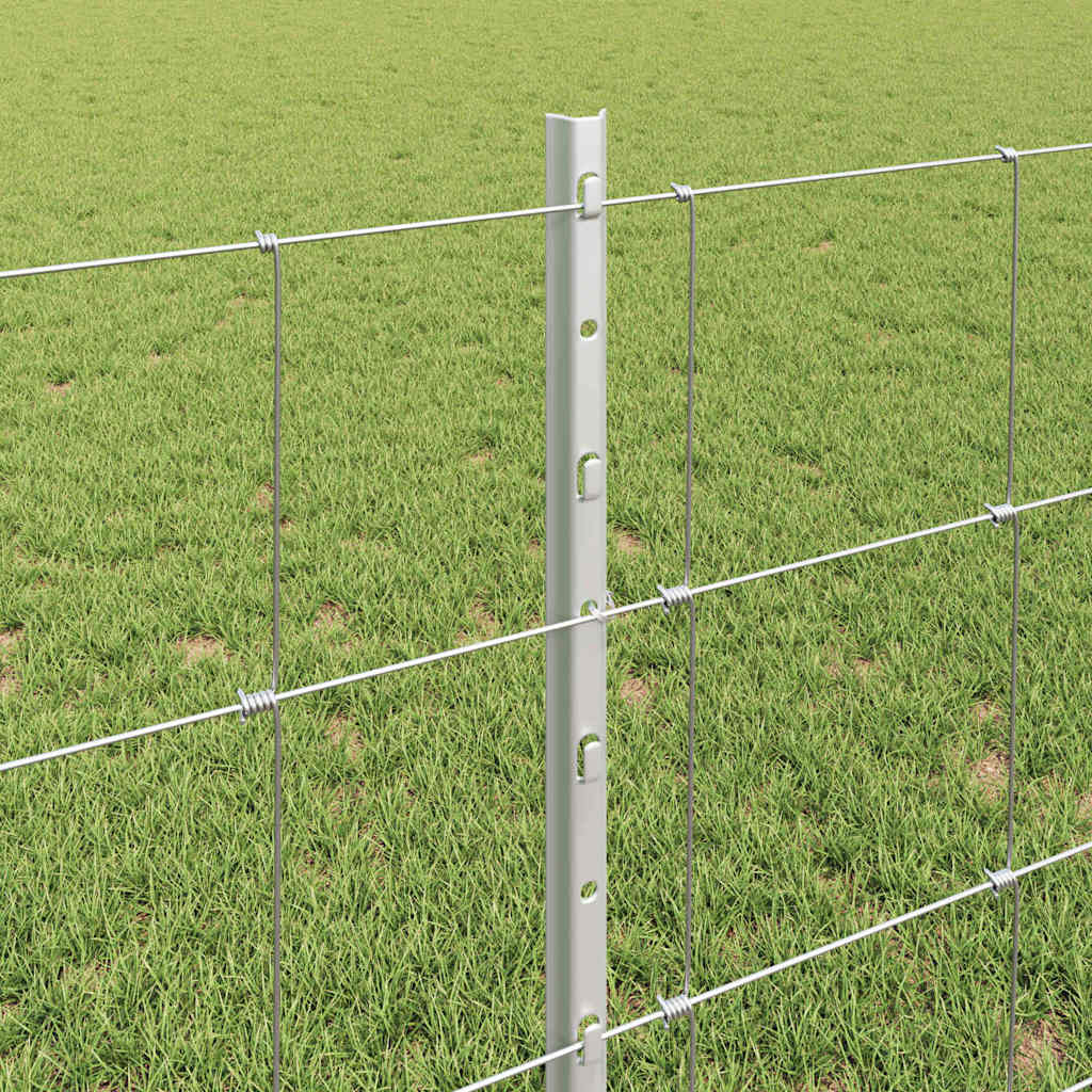 Fence with Posts Silver
