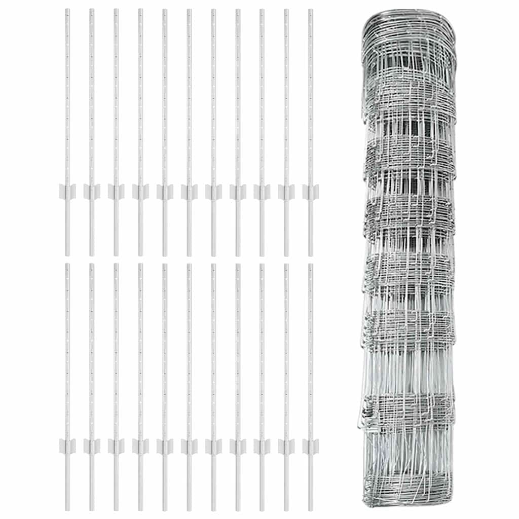 Fence with Posts Silver