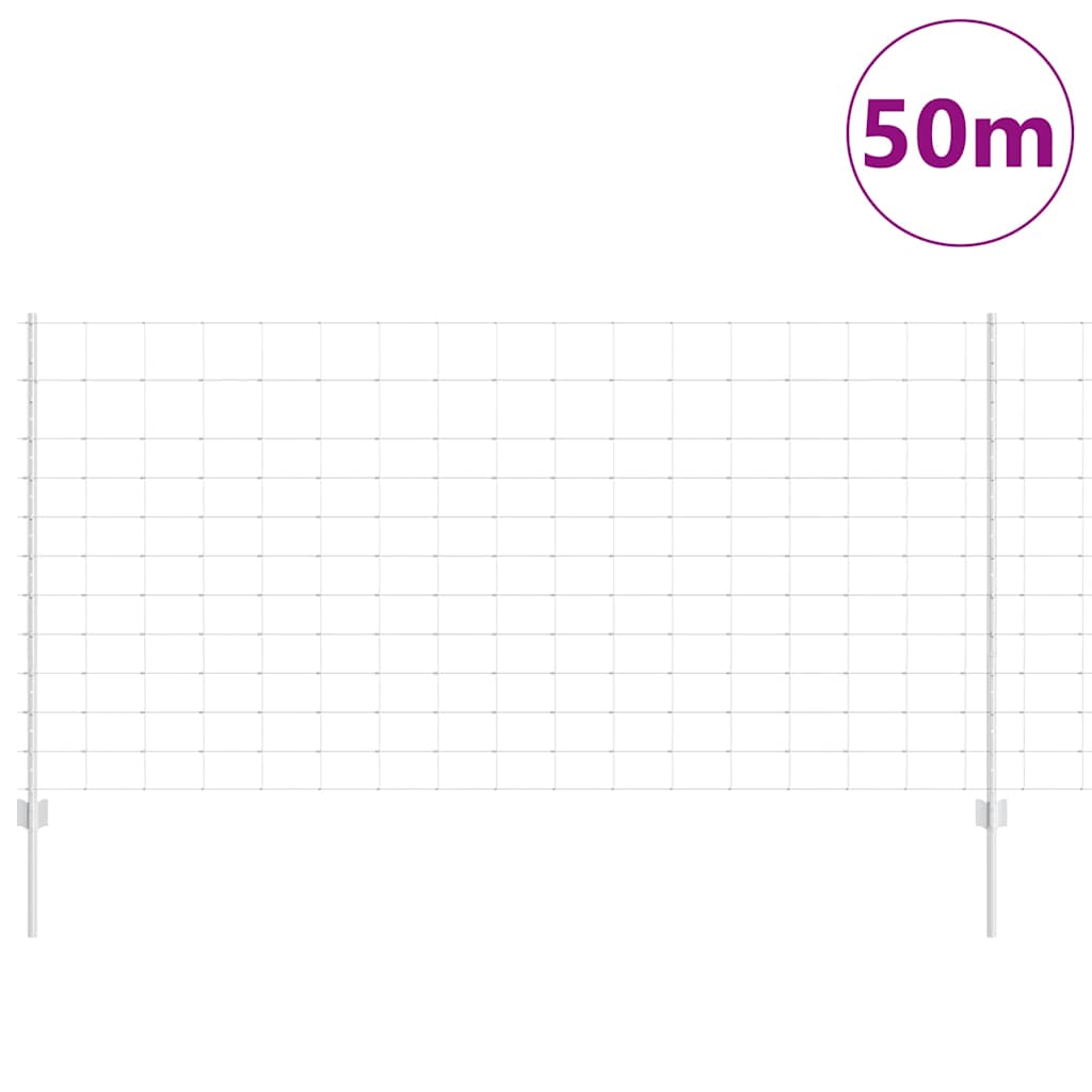 Tvora su stulpais Sidabro 1,2 x 50 m Plienas
