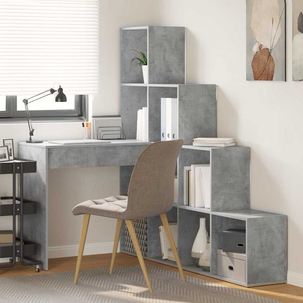 Kampinis rašomasis stalas Betono pilka 101,5 x 149,5 x 149,5 cm