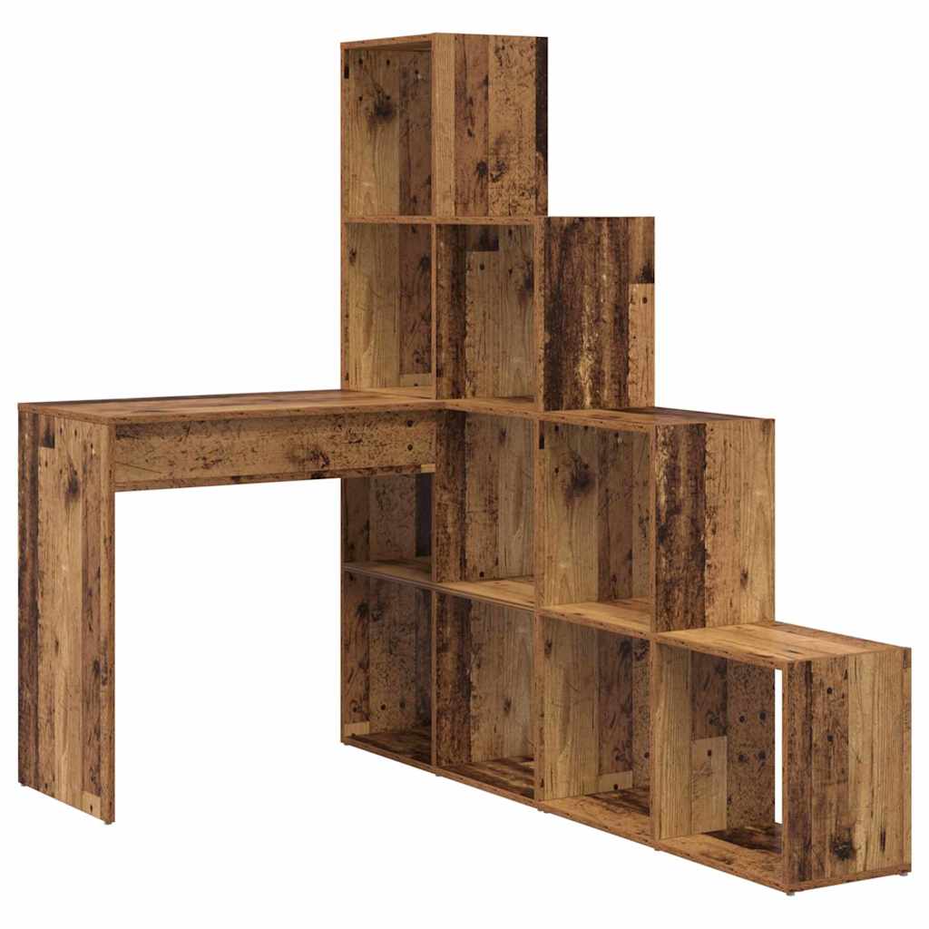 Corner writing desk with shelf Antique wood