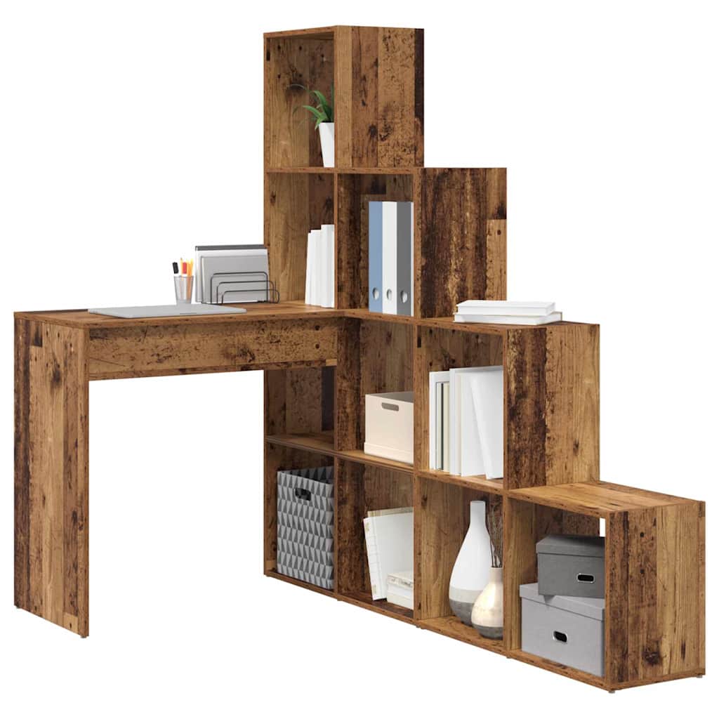 Corner writing desk with shelf Antique wood