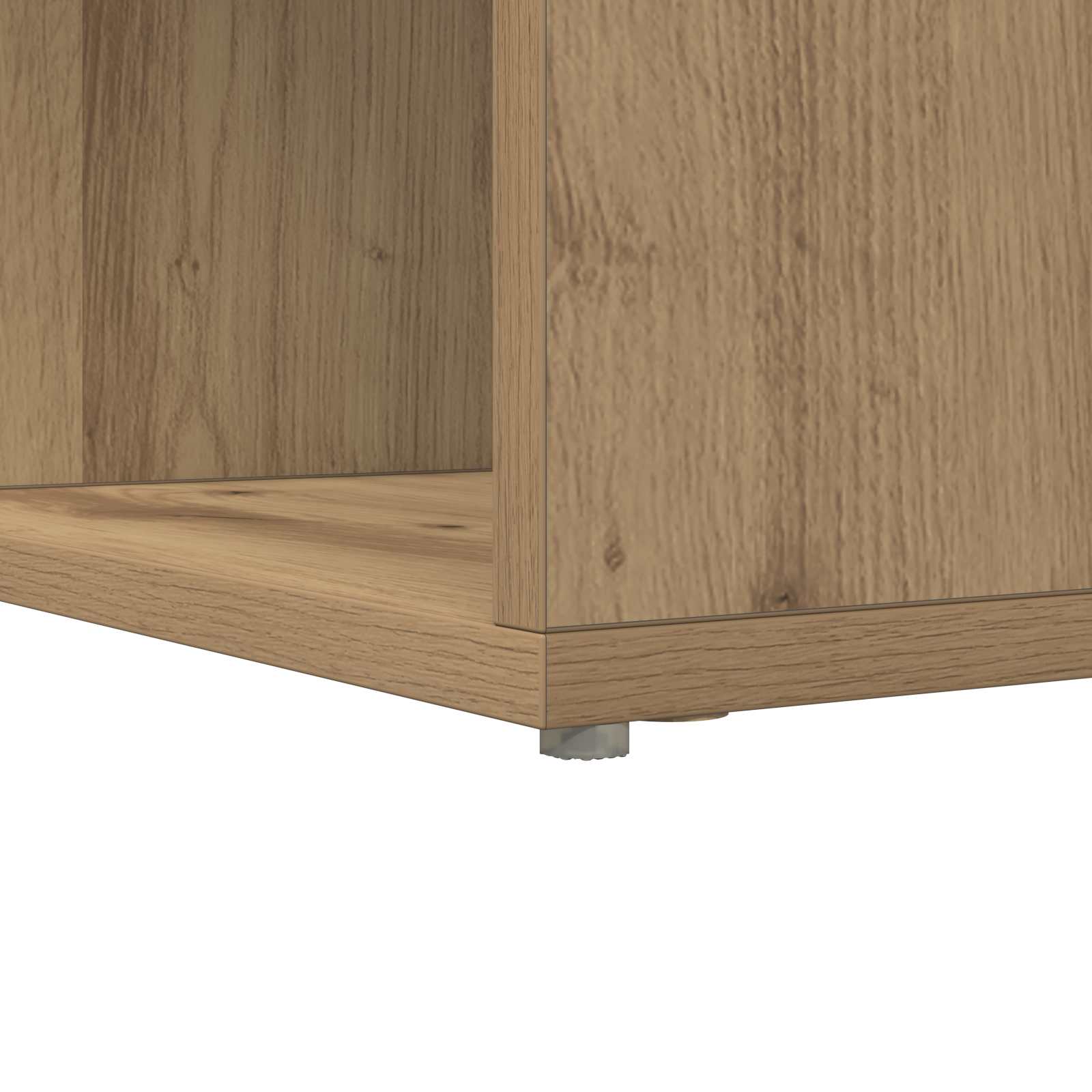 Corner desk with shelf artisan oak