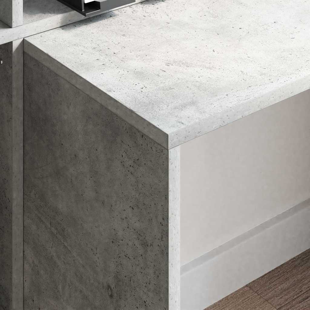 Stalas Betono pilka 138.5 x 55 x 143 cm Apdirbta mediena
