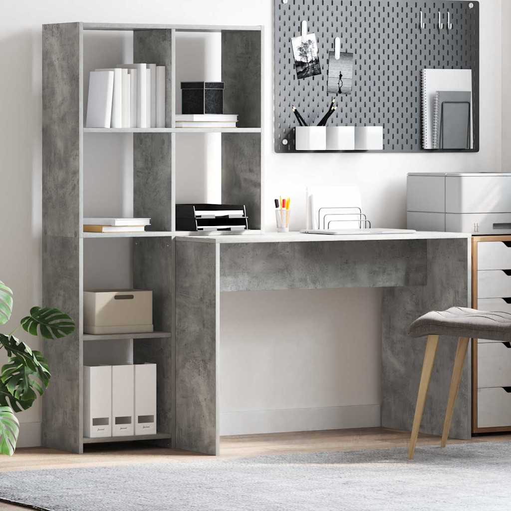 Stalas Betono pilka 138.5 x 55 x 143 cm Apdirbta mediena
