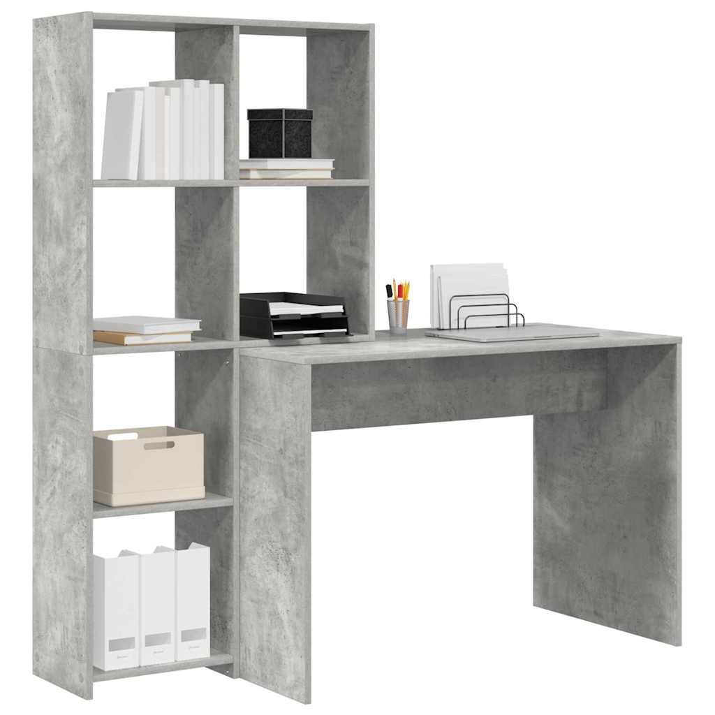 Stalas Betono pilka 138.5 x 55 x 143 cm Apdirbta mediena