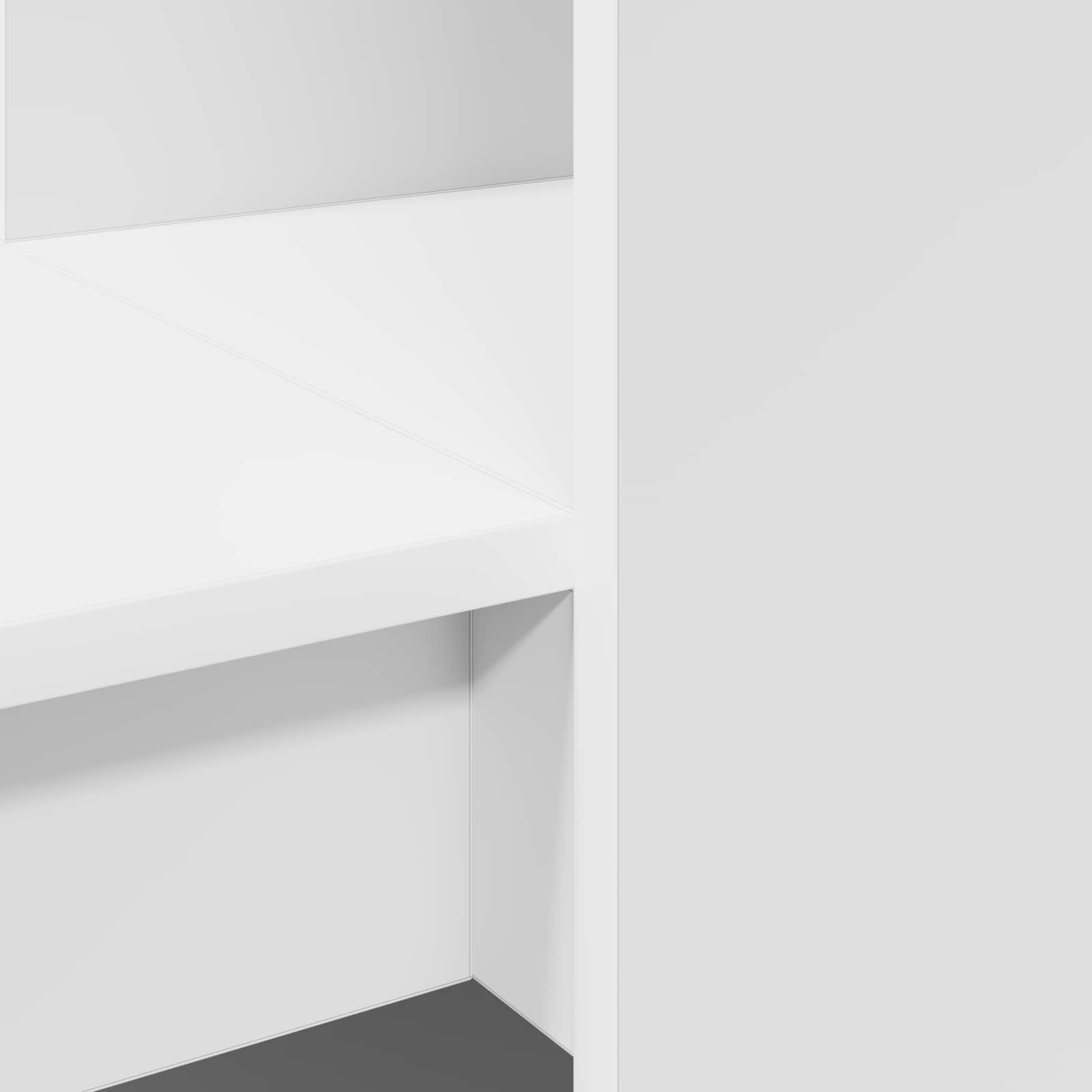 Galds ar plauktu un uzglabāšanas vietu Balts 122 x 67 x 145 cm