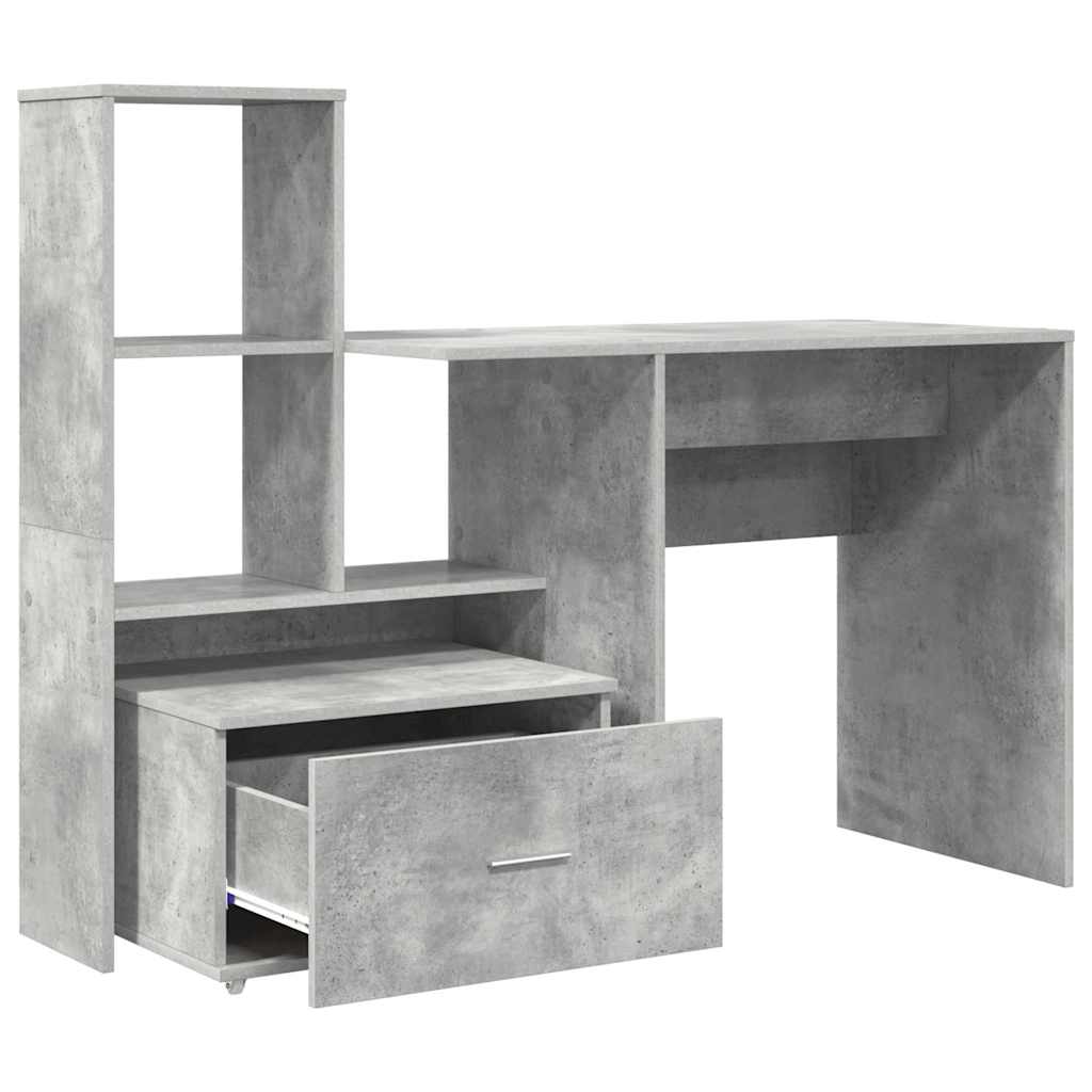 Stalas Betono pilka 131.5 x 50 x 106.5 cm Apdirbta mediena