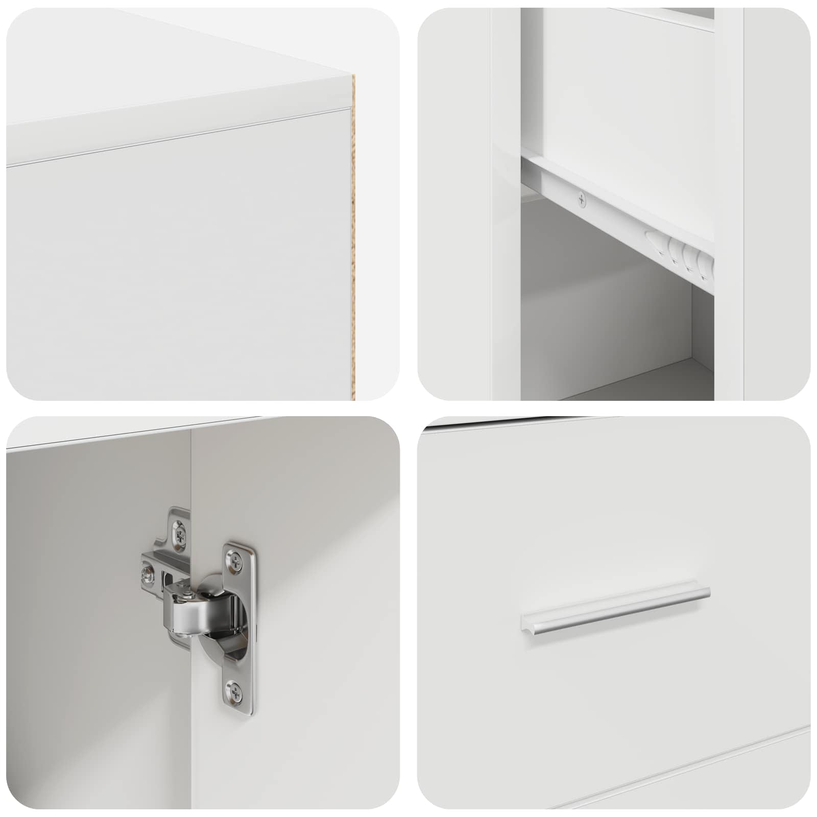 kampinis stalas baltas 102x88x75 cm Inžinerinis medis