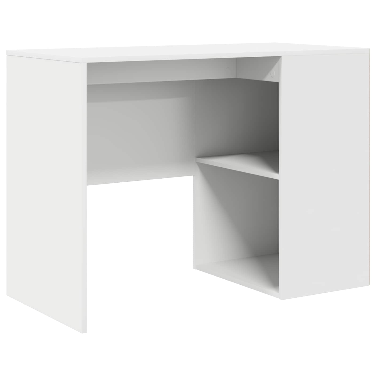 kampinis stalas baltas 102x88x75 cm Inžinerinis medis