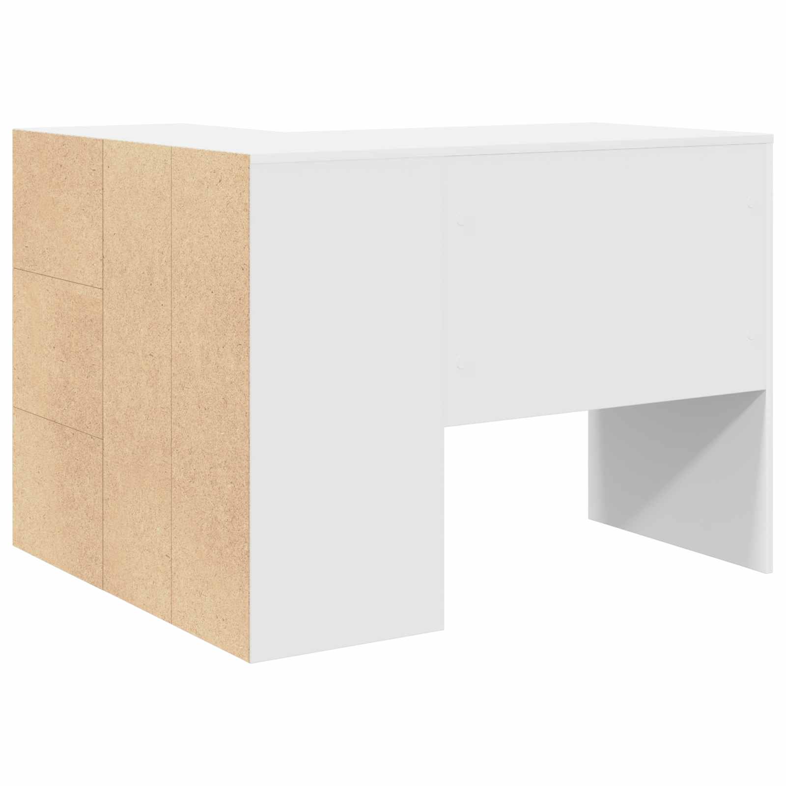 kampinis stalas baltas 102x88x75 cm Inžinerinis medis