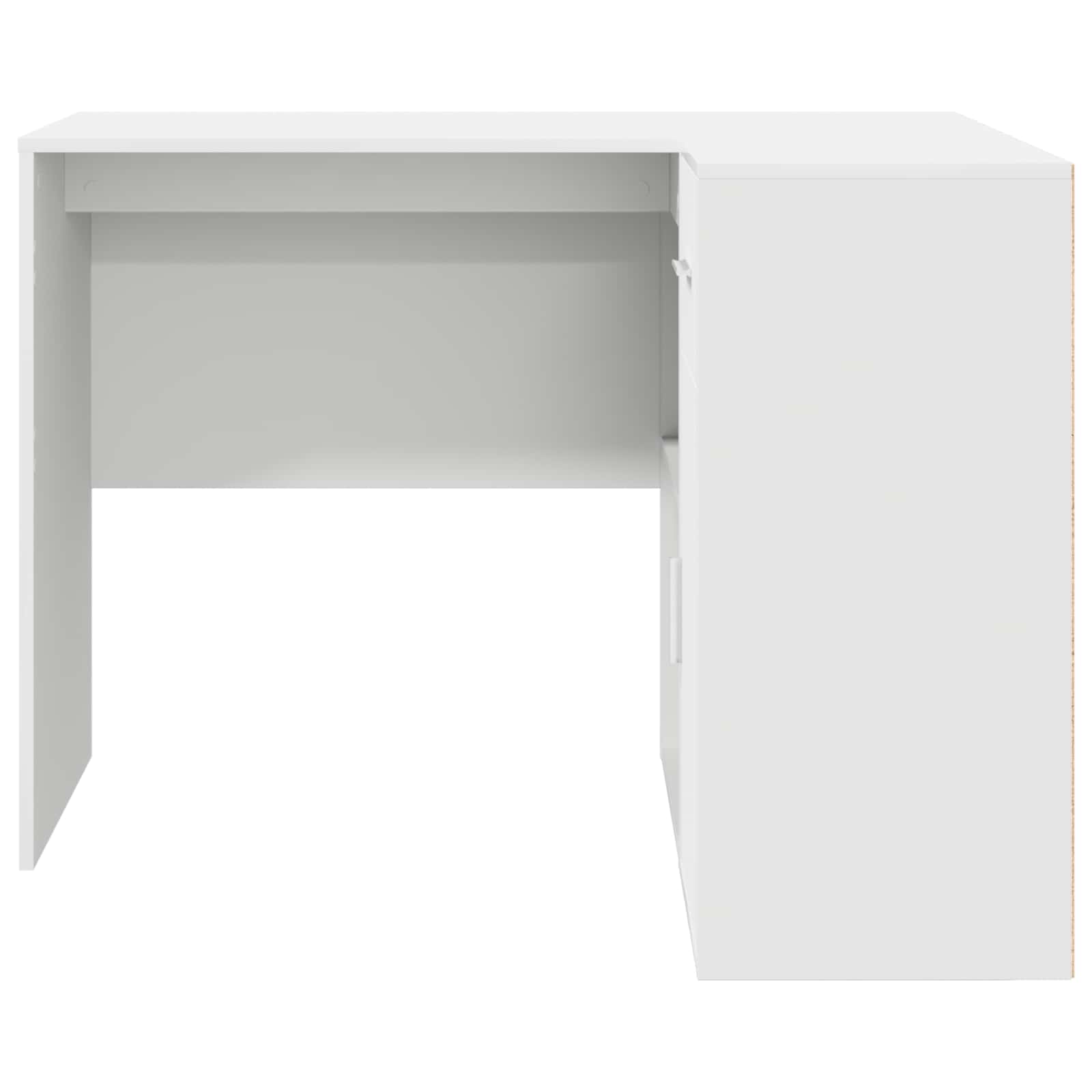 kampinis stalas baltas 102x88x75 cm Inžinerinis medis