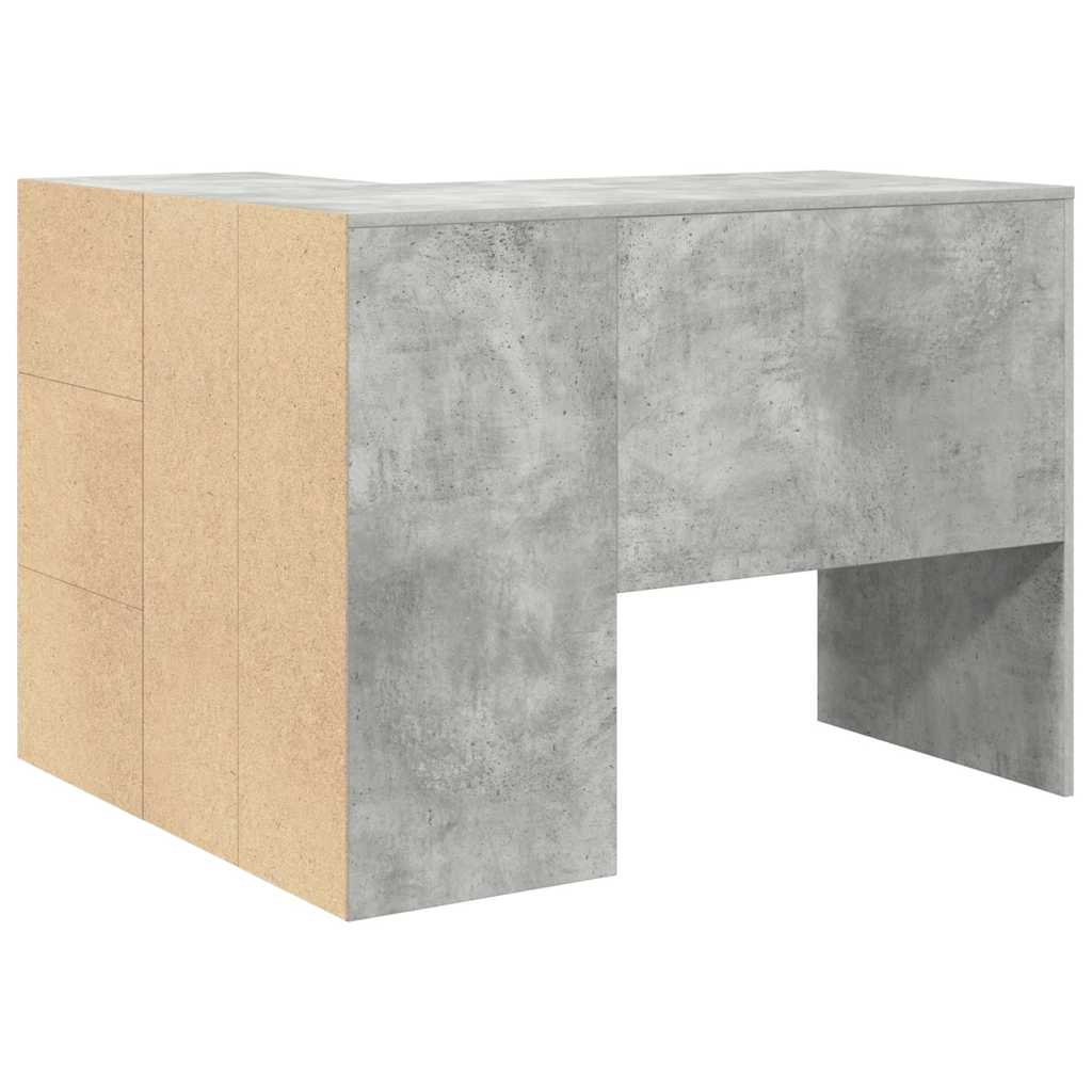 Kampinis rašomasis stalas Betono pilka 102 x 50 x 75 cm