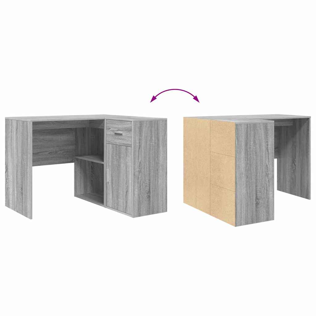 Kampinis stalas Pilka Sonoja 102x88x75 cm Inžinerinė mediena