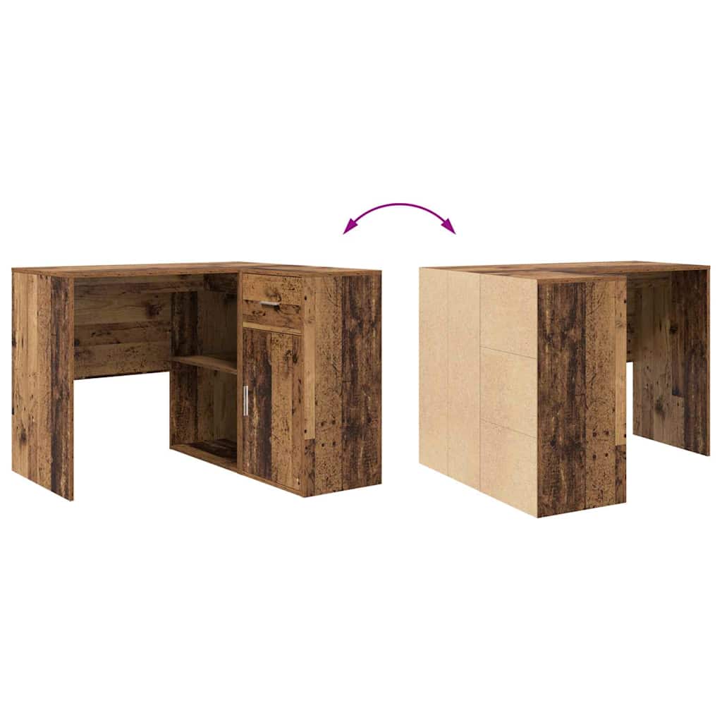 Kampinis Stalas Senos Medienos 102x88x75 cm Inžinerinė Mediena