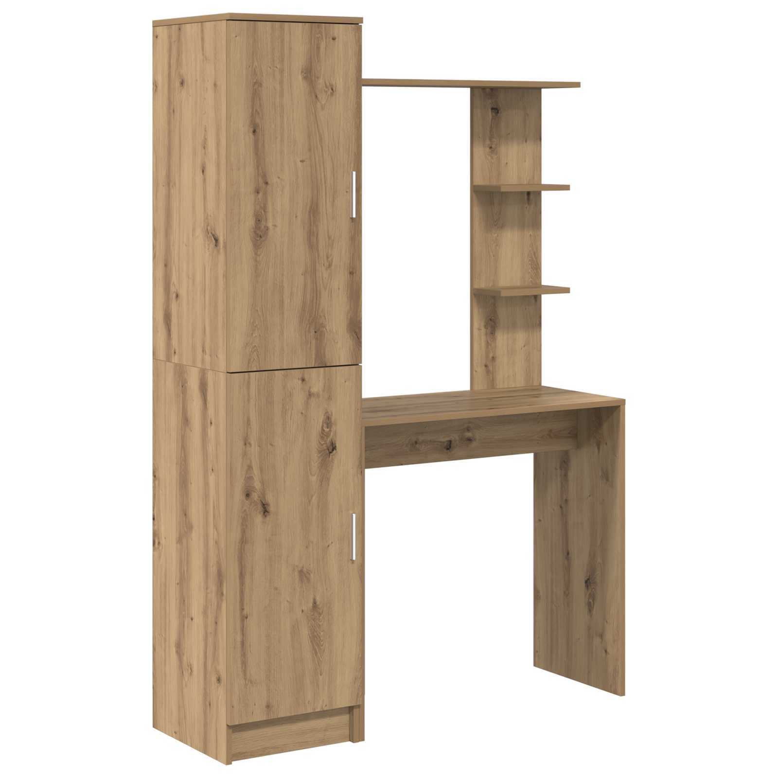Stalas su saugojimo vieta su lentyna 2 pcs artisano ąžuolo