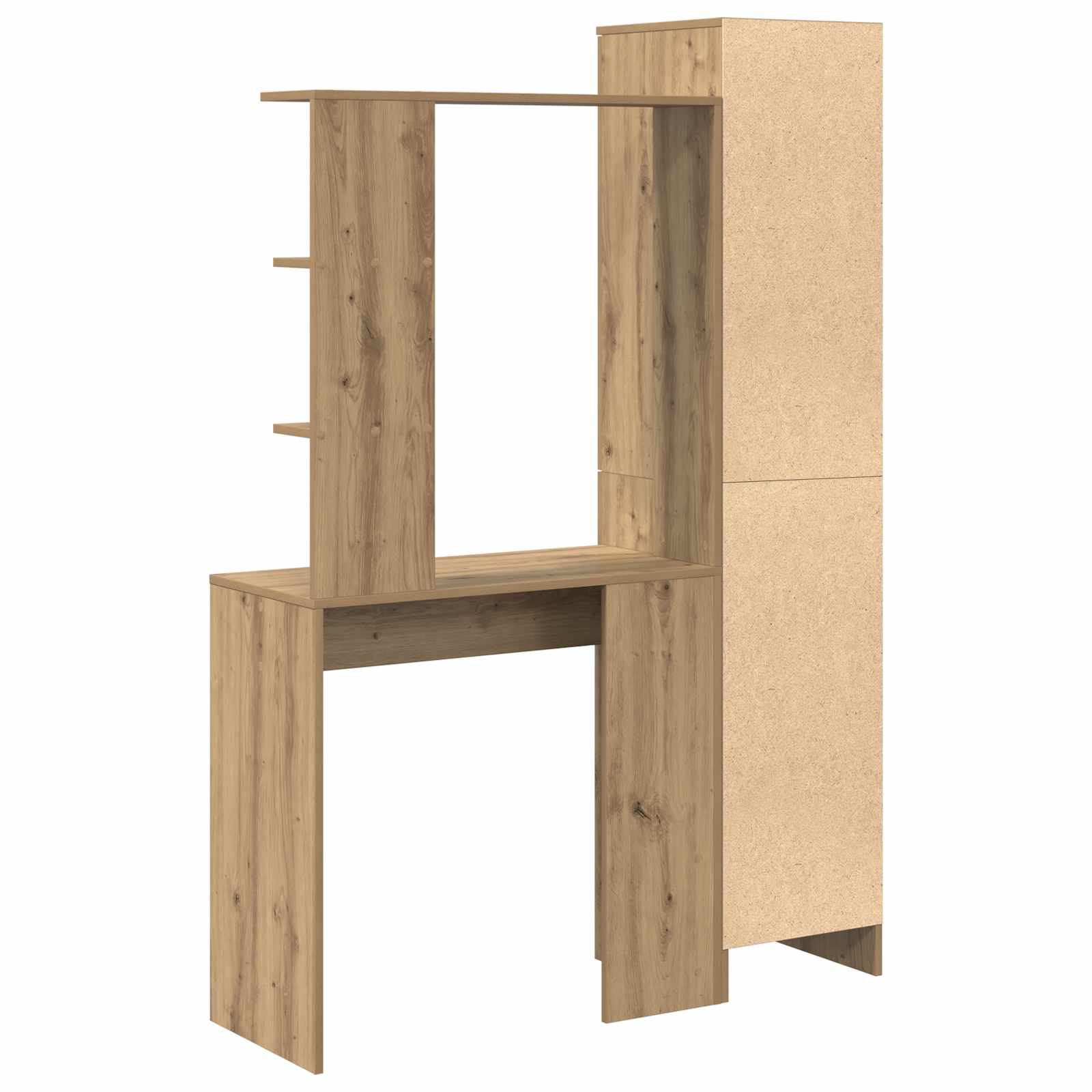 Stalas su saugojimo vieta su lentyna 2 pcs artisano ąžuolo