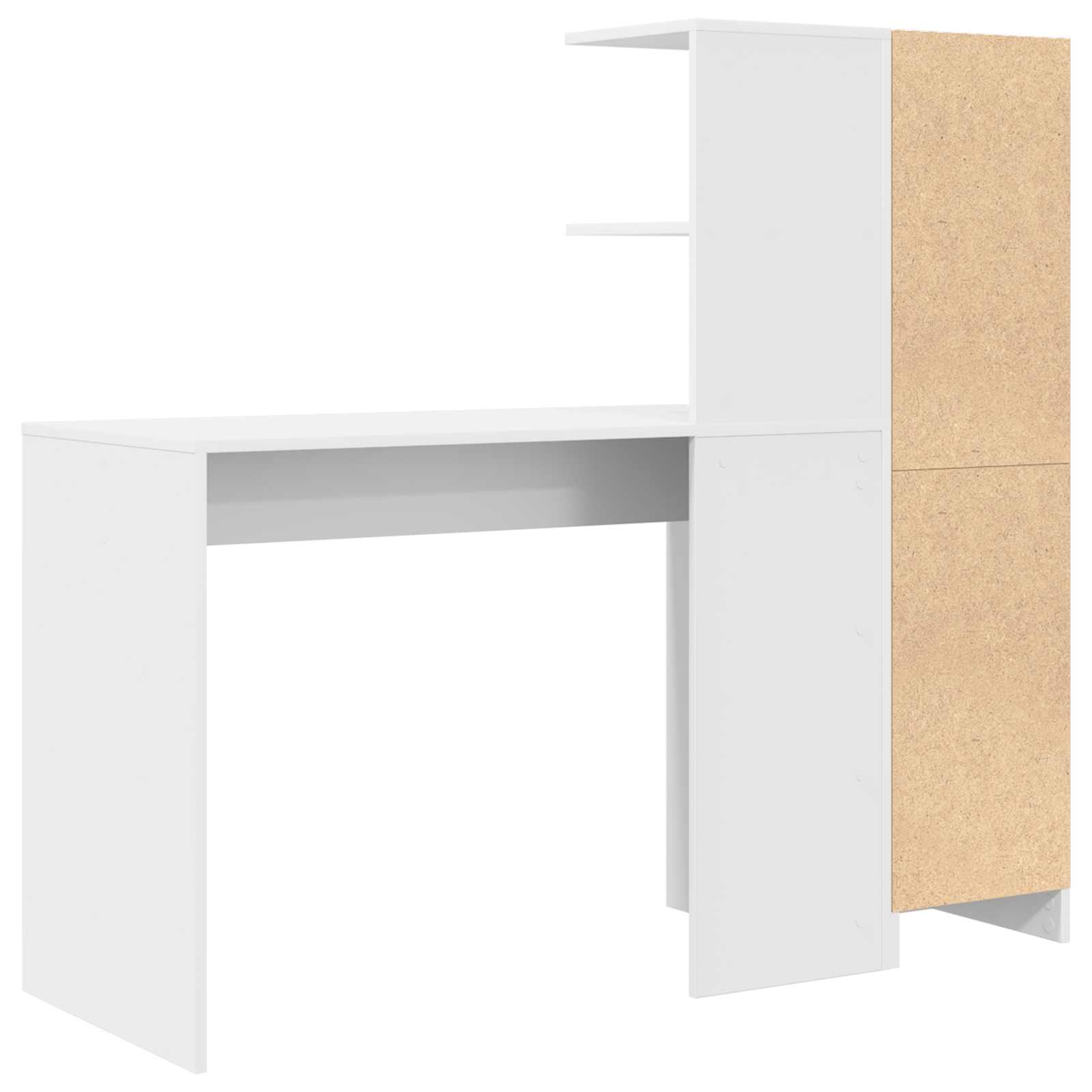 Stalas su saugojimo vieta 2 pcs Balta 102 x 50 x 124 cm
