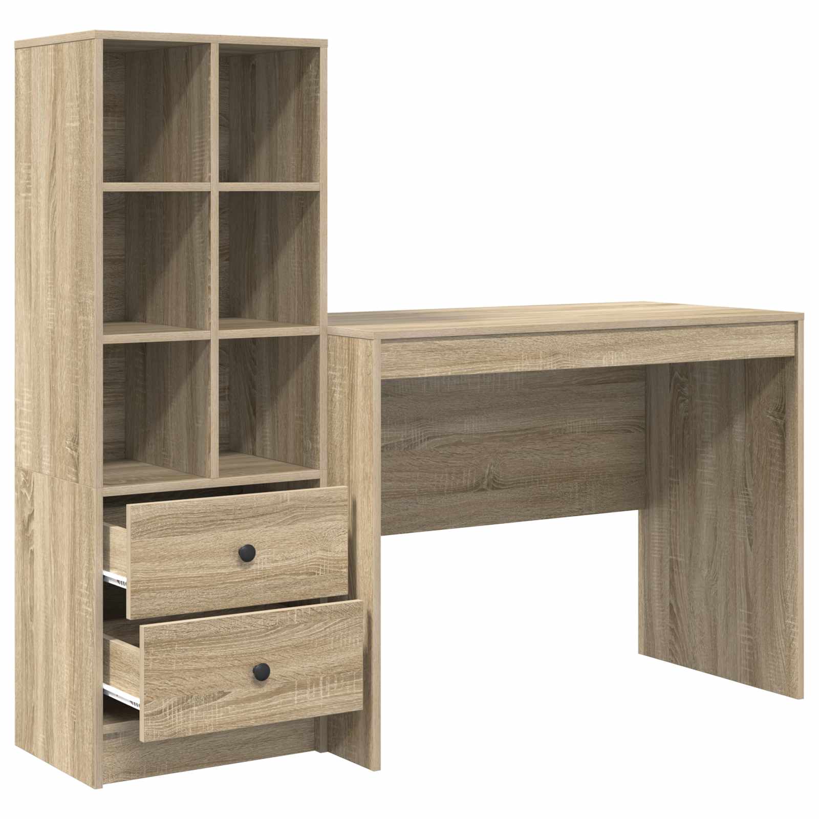 Stalas su stalčių 2 pcs Sonoma ąžuolas