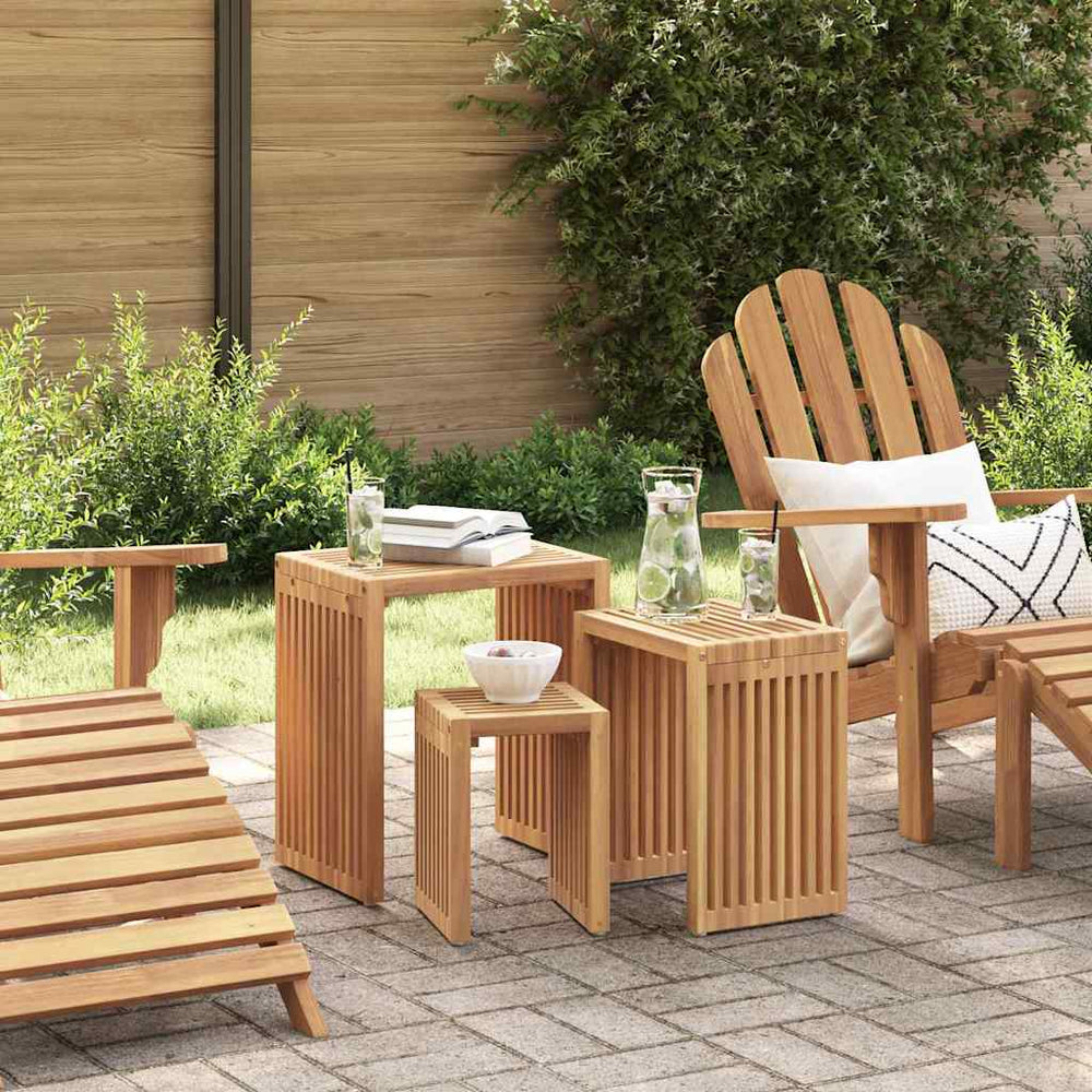 Sodo šoninis stalas 3 pcs Ruda 33 x 44,5 x 51 cm