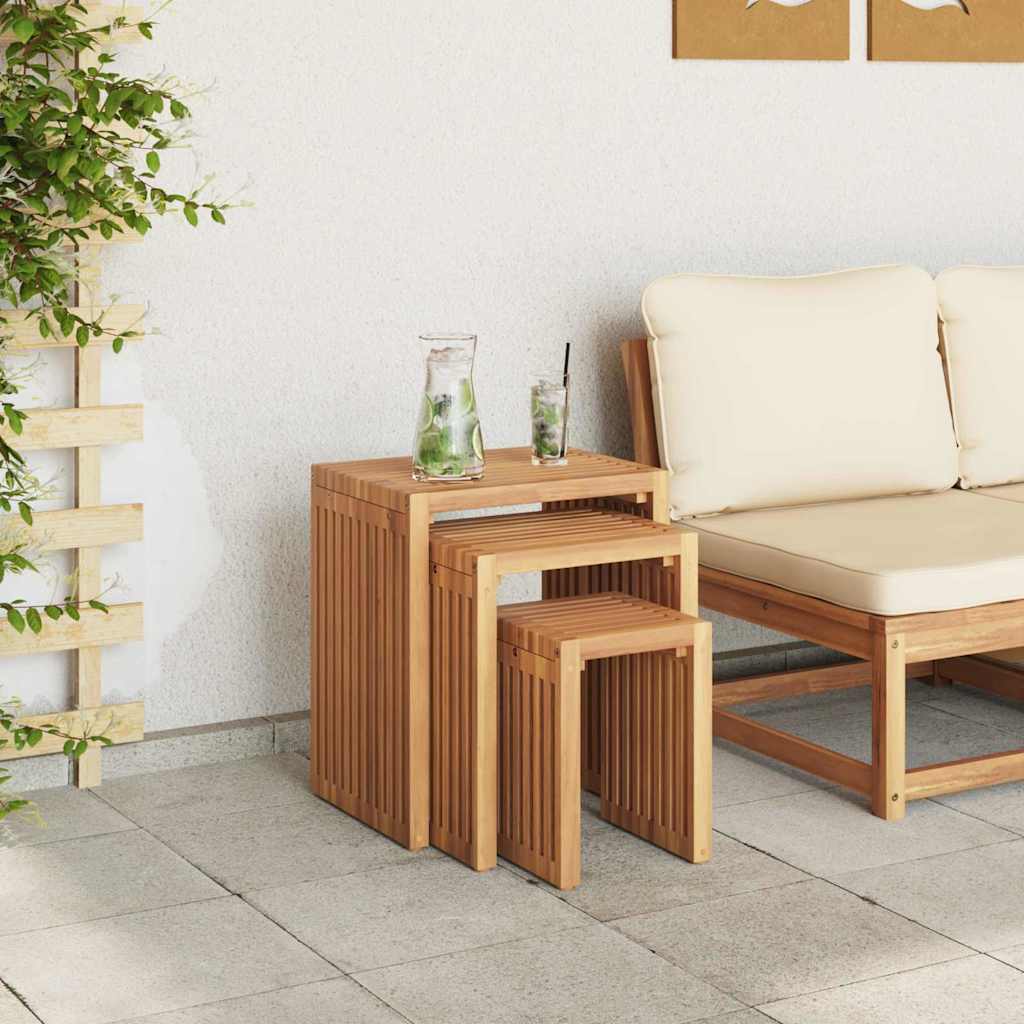 Sodo šoninis stalas 3 pcs Ruda 33 x 44,5 x 51 cm