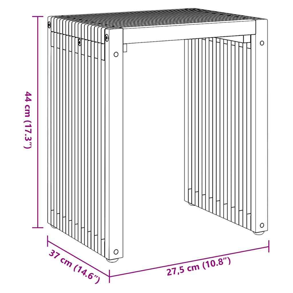 Sodo šoninis stalas 3 pcs Ruda 33 x 44,5 x 51 cm