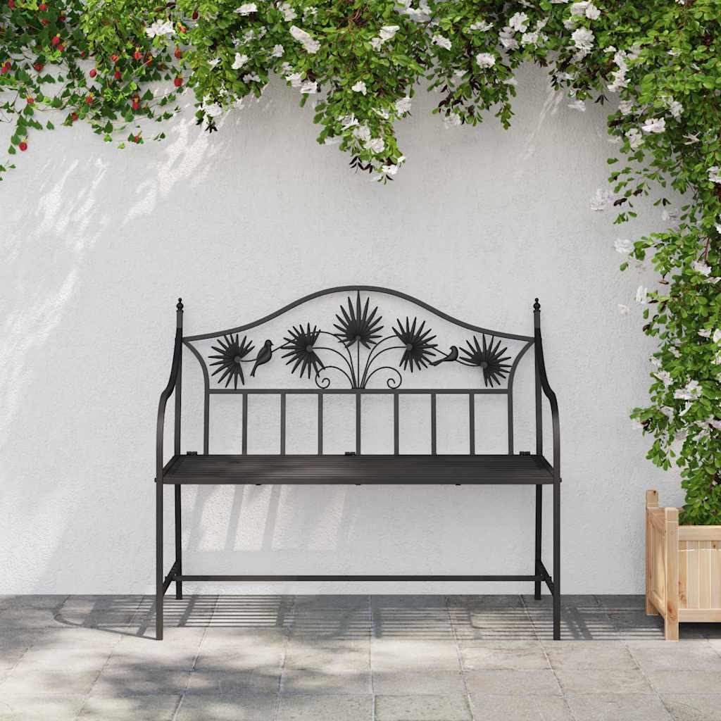 Sodo suolas Juoda 104 x 52,5 x 89 cm Plienas
