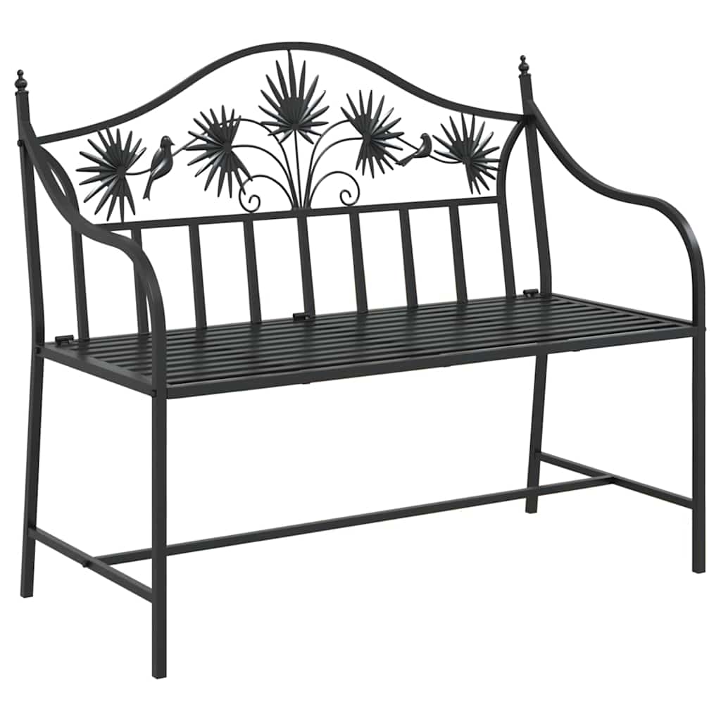 Sodo suolas Juoda 104 x 52,5 x 89 cm Plienas