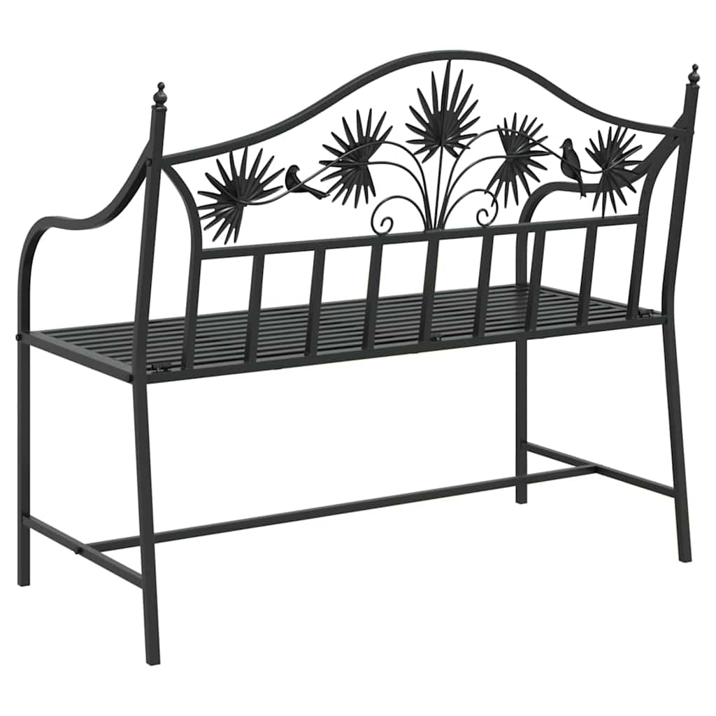 Sodo suolas Juoda 104 x 52,5 x 89 cm Plienas