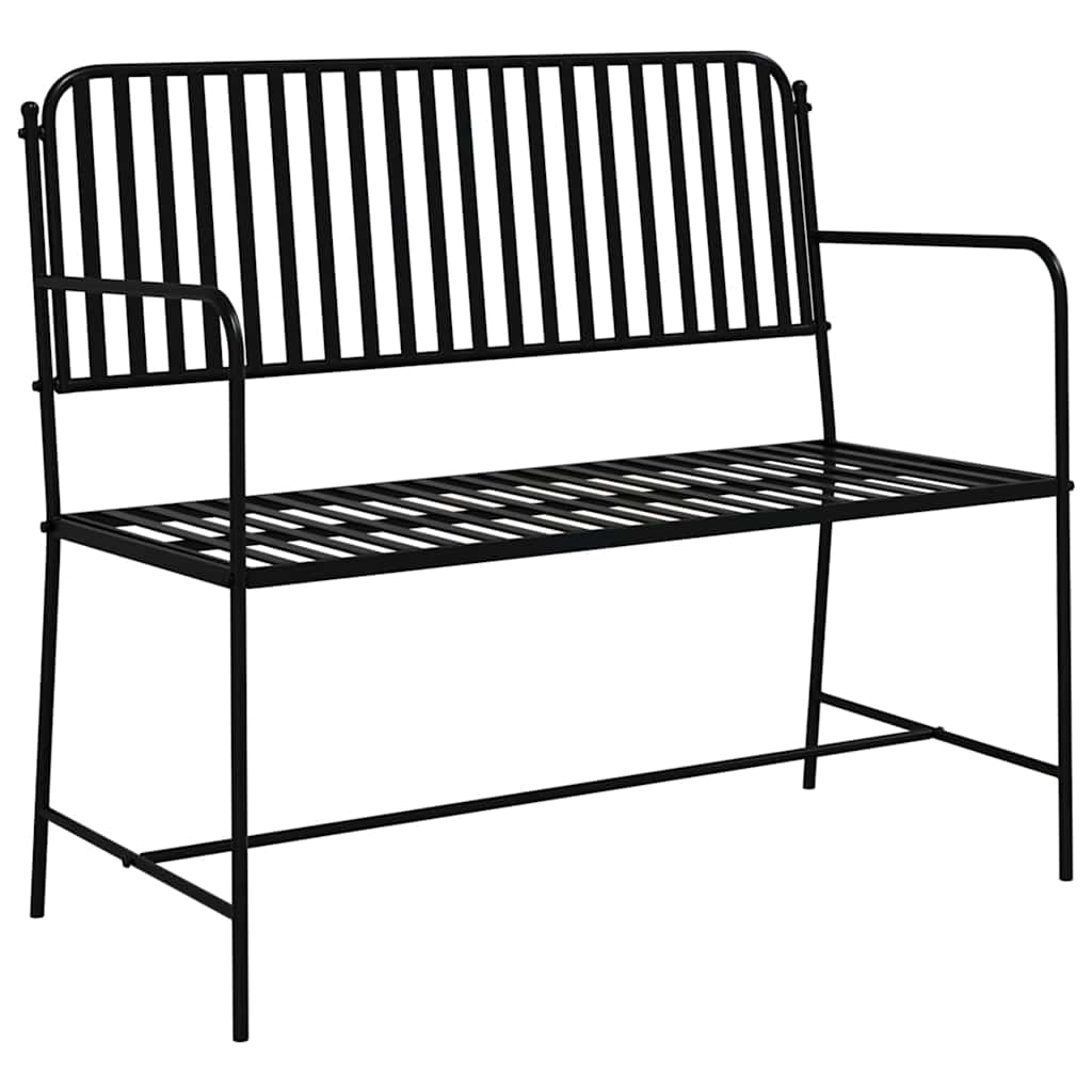 Lauko suolas Juodas Metalas Standartinis Patvarus Lauko suolas