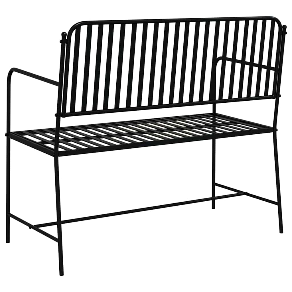Lauko suolas Juodas Metalas Standartinis Patvarus Lauko suolas