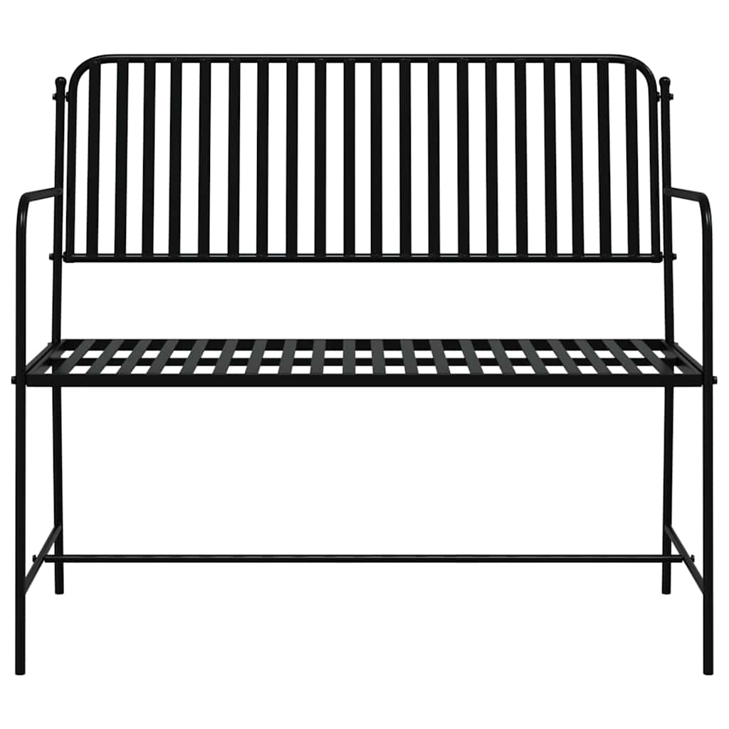 Lauko suolas Juodas Metalas Standartinis Patvarus Lauko suolas