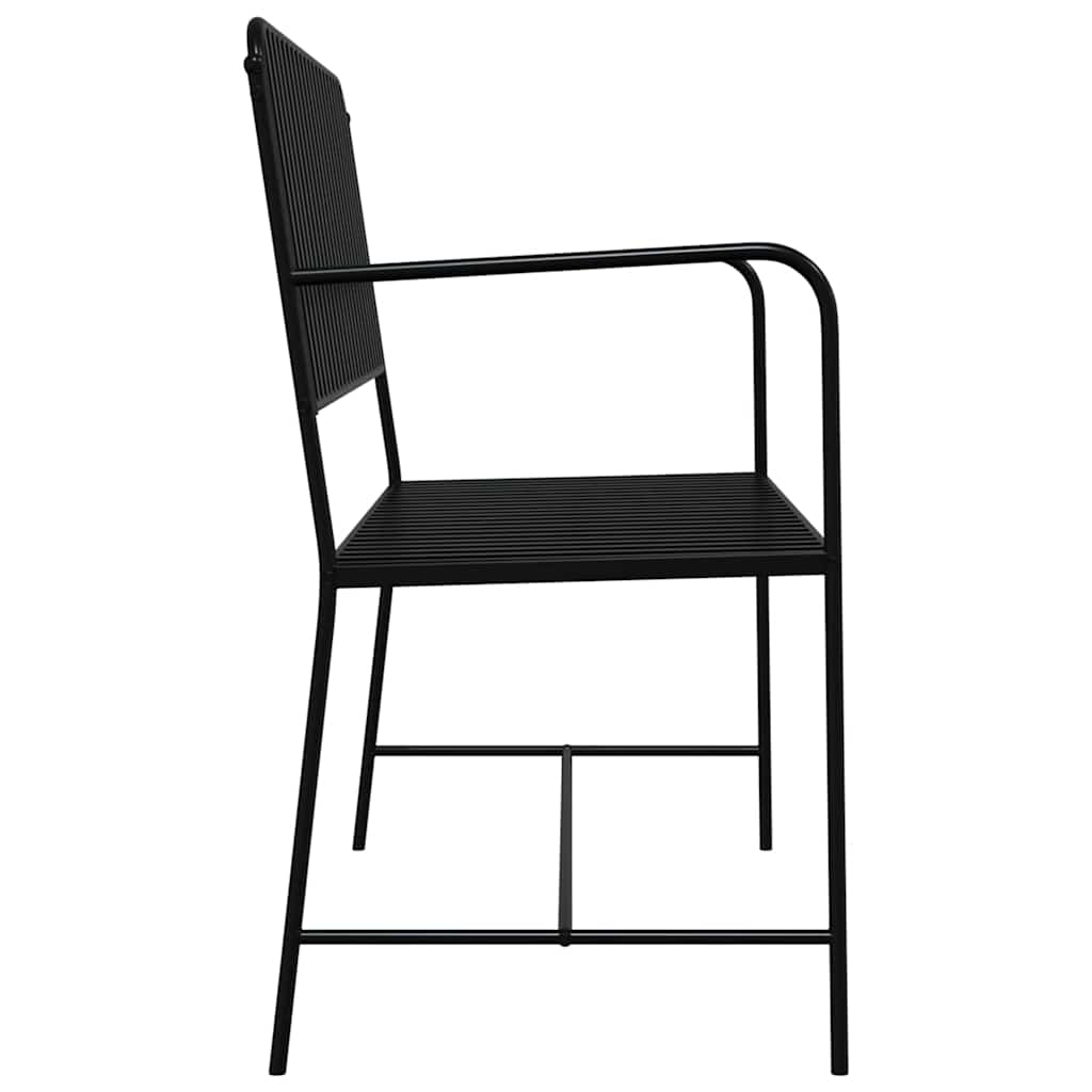 Lauko suolas Juodas Metalas Standartinis Patvarus Lauko suolas