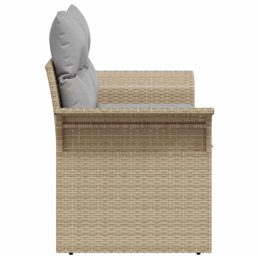 Sodo sofa su pagalve Smėlio 141 x 62 x 69cm poliratanas