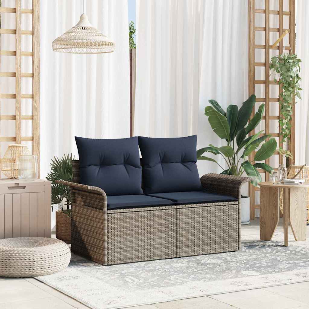 Sodo sofa su pagalve su saugykla 141 x 62 x 69 cm poliratanas