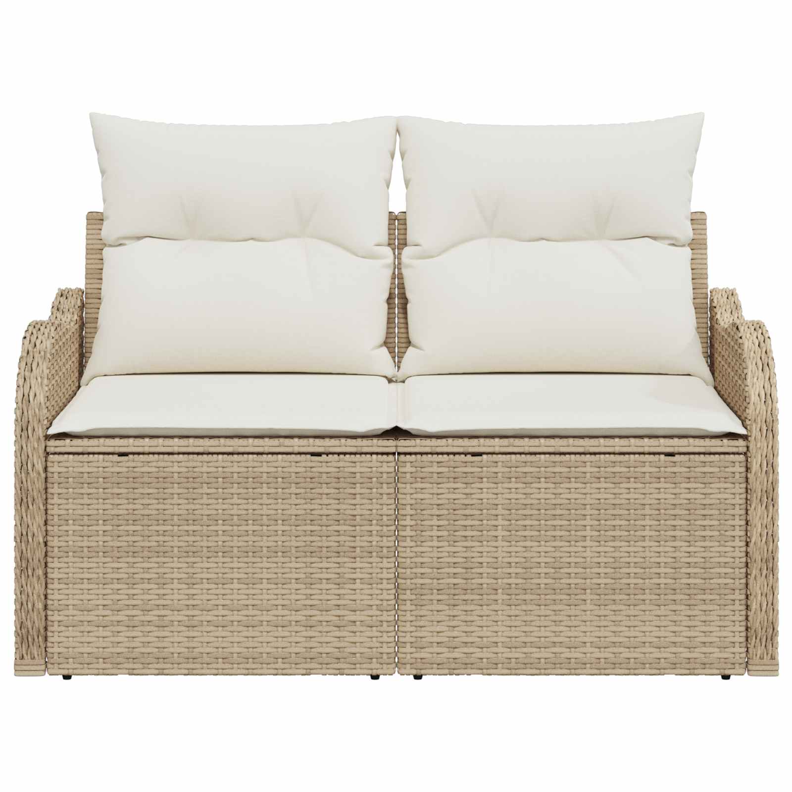 Sodo sofa su pagalve Smėlio 121 x 62 x 69cm poliratanas