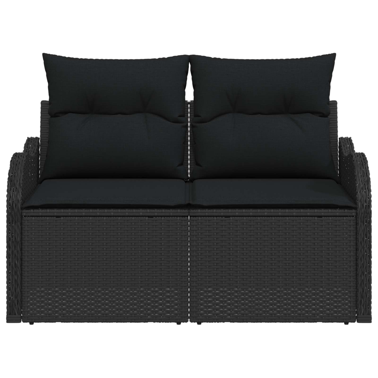 Sodo sofa su pagalve Juoda 121 x 62 x 69cm poliratanas