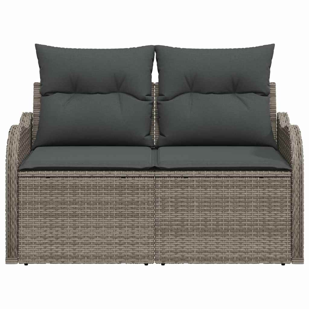 Sodo sofa su pagalve Pilka 121 x 62 x 69cm poliratanas