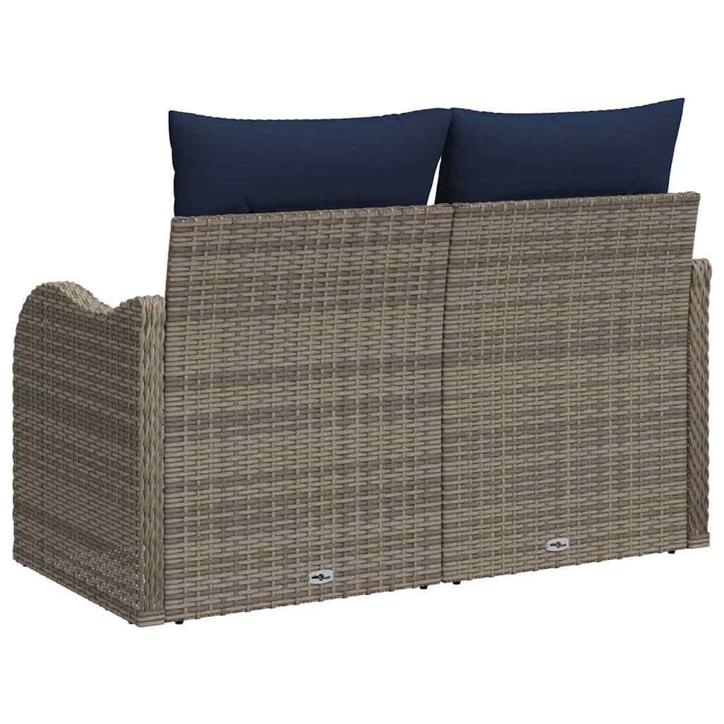 Sodo sofa su pagalve su saugykla 121 x 62 x 69 cm poliratanas