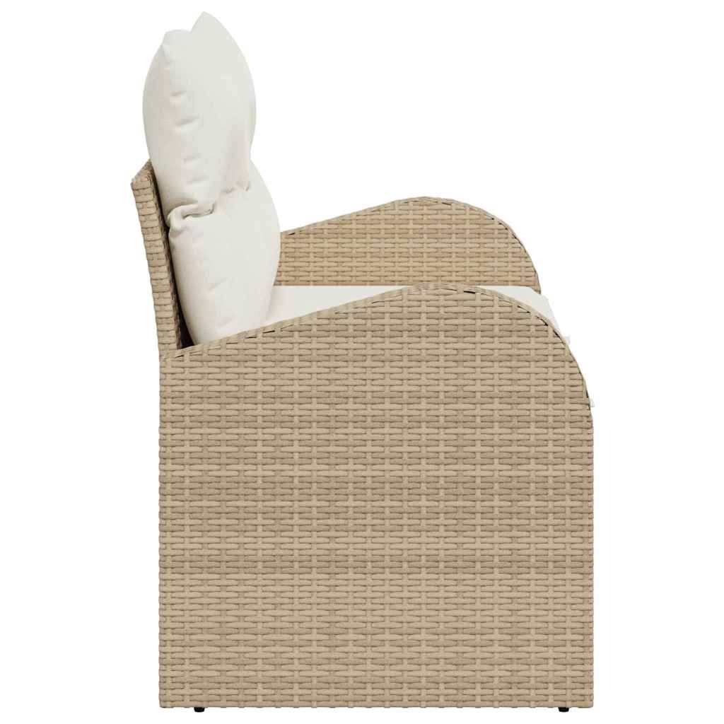 Garden Sofa with Cushion Sand 124 x 62 x 69cm Polyrattan