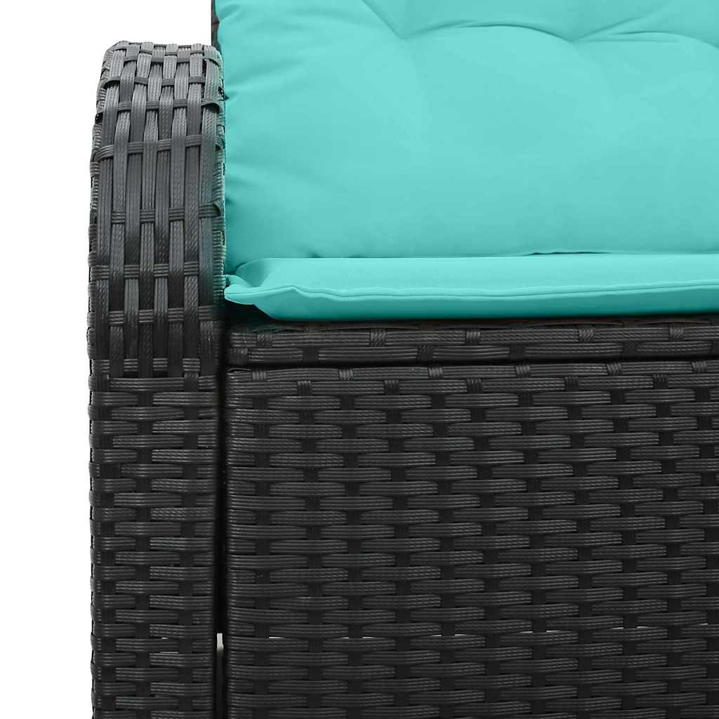 Sodo sofa Juoda 124 x 62 x 85cm poliratanas