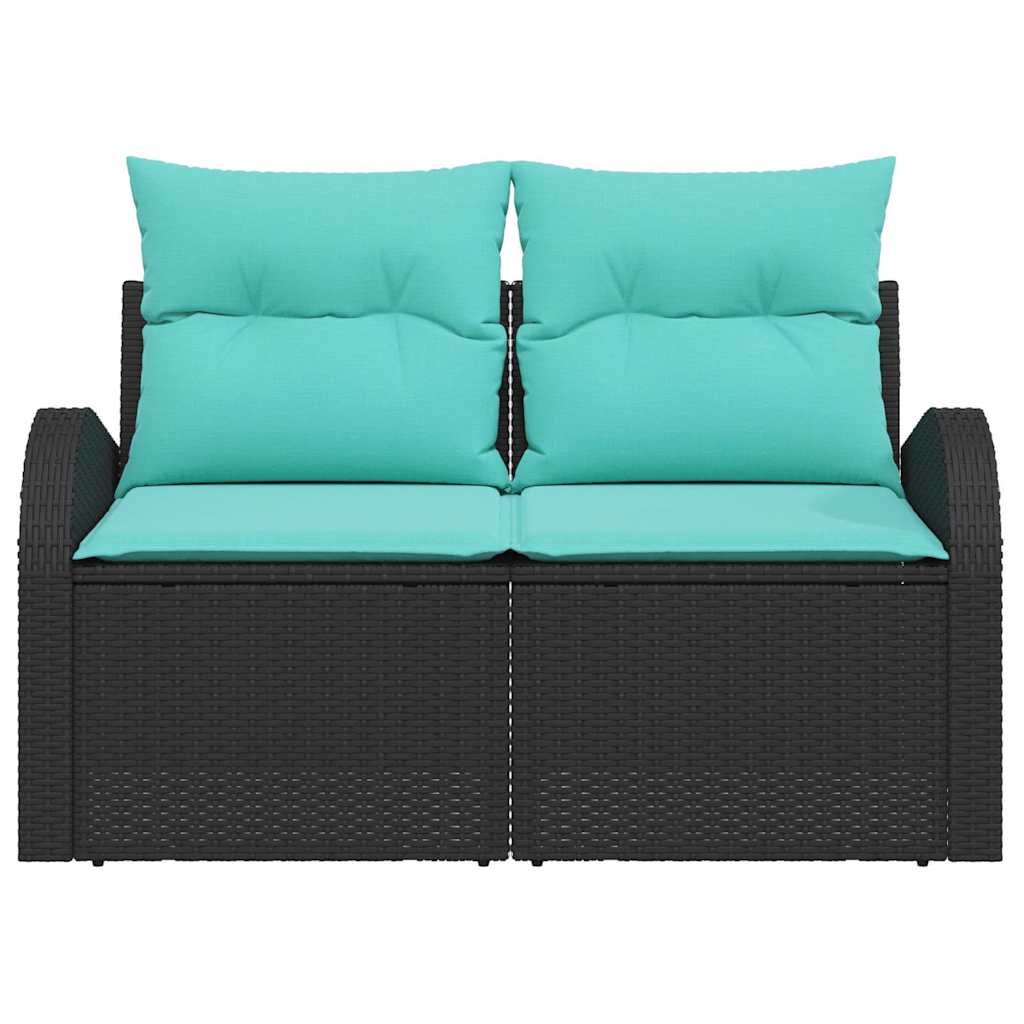 Sodo sofa Juoda 124 x 62 x 85cm poliratanas