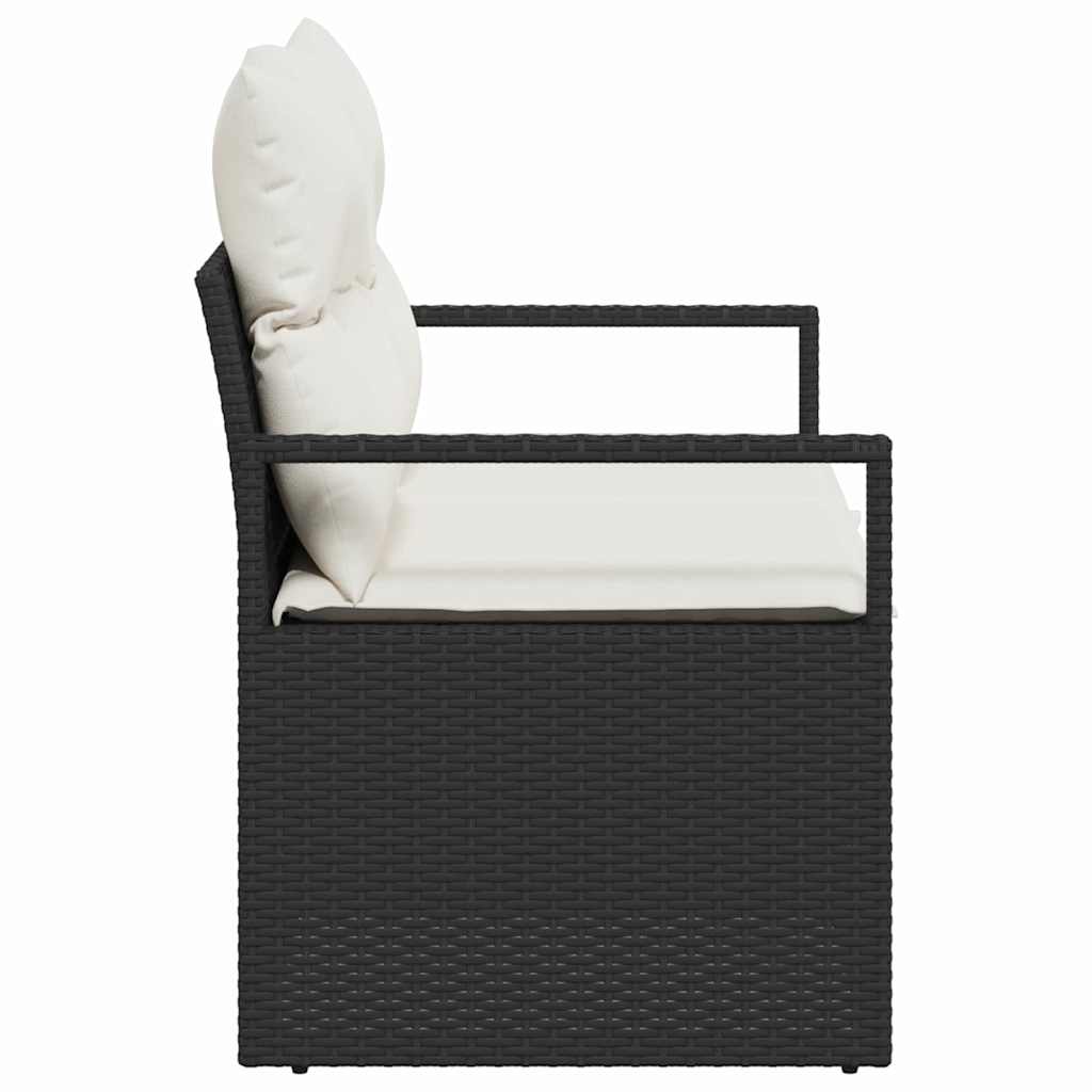Sodo sofa su pagalve Juoda 120 x 62 x 69cm poliratanas