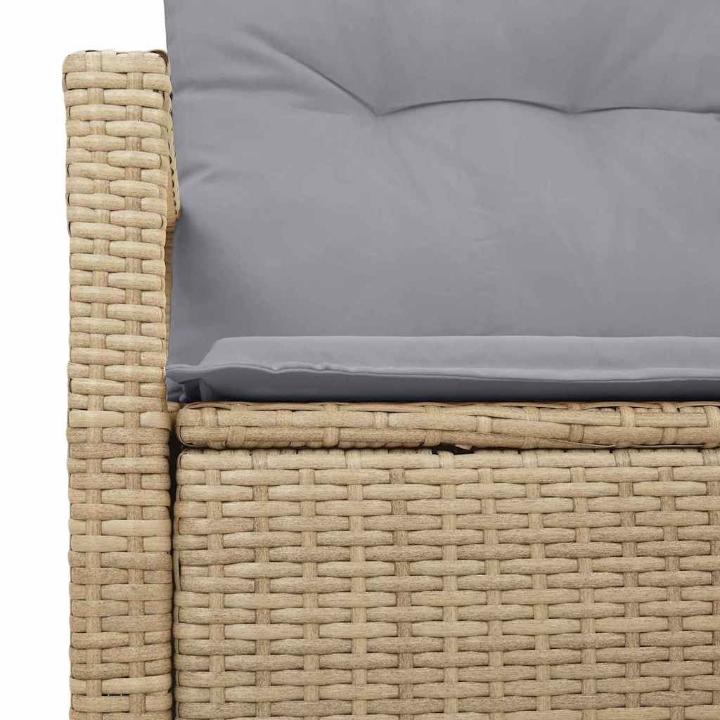 2-vietė sodui sofa su pagalvėmis smėlio spalvos poli ratanas