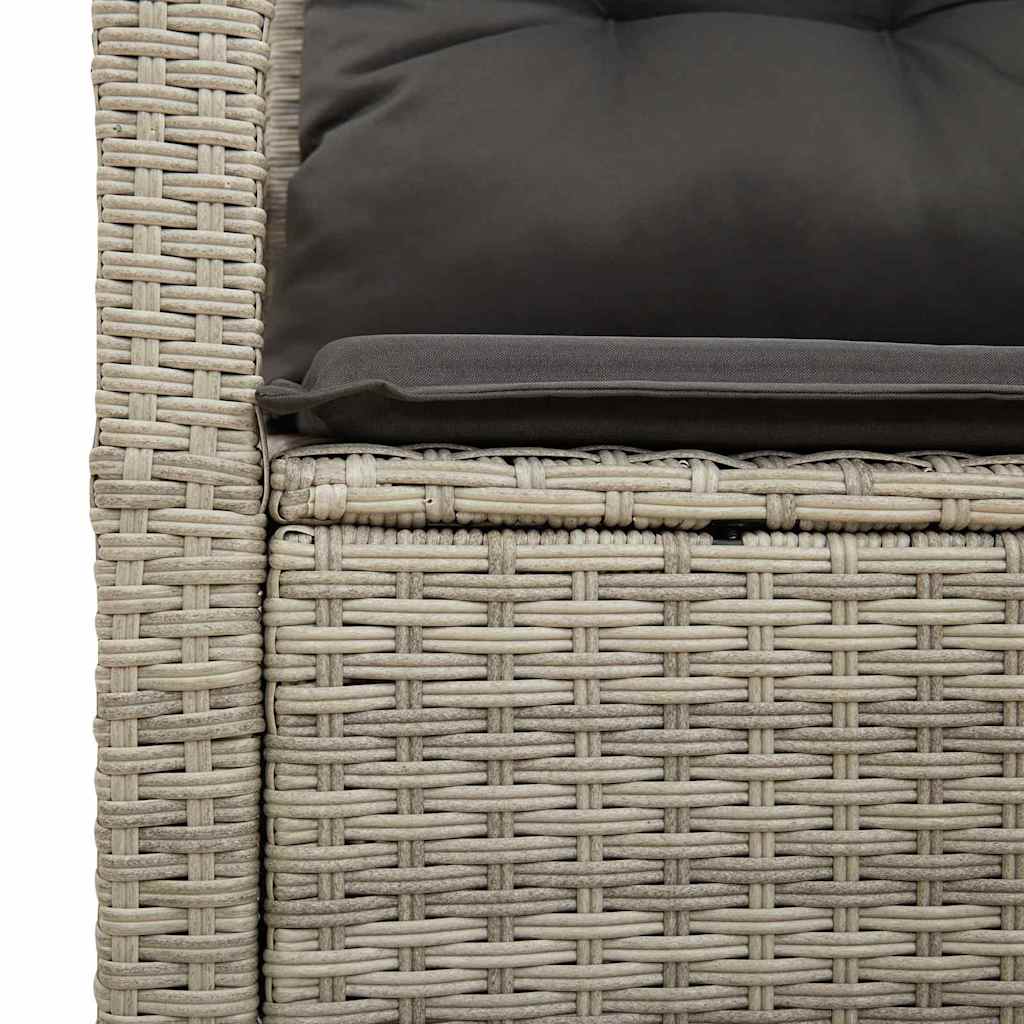 2-vietė sodinė sofa su pagalvėlėmis pilka poli ratanas
