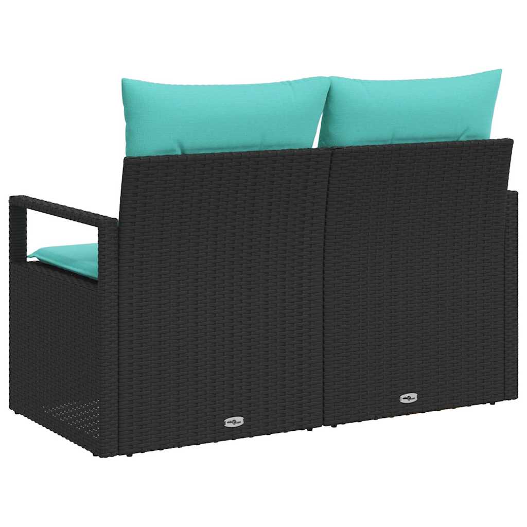 Garden sofa with cushion 120 x 62 x 69 cm poly rattan