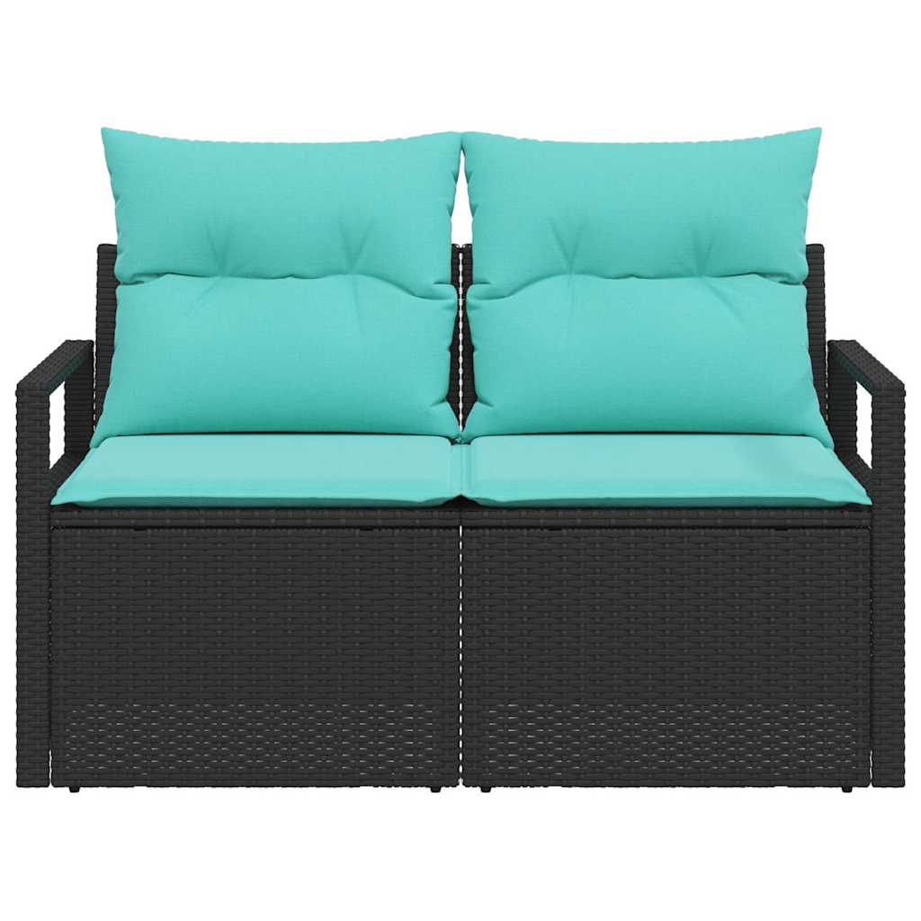 Garden sofa with cushion 120 x 62 x 69 cm poly rattan