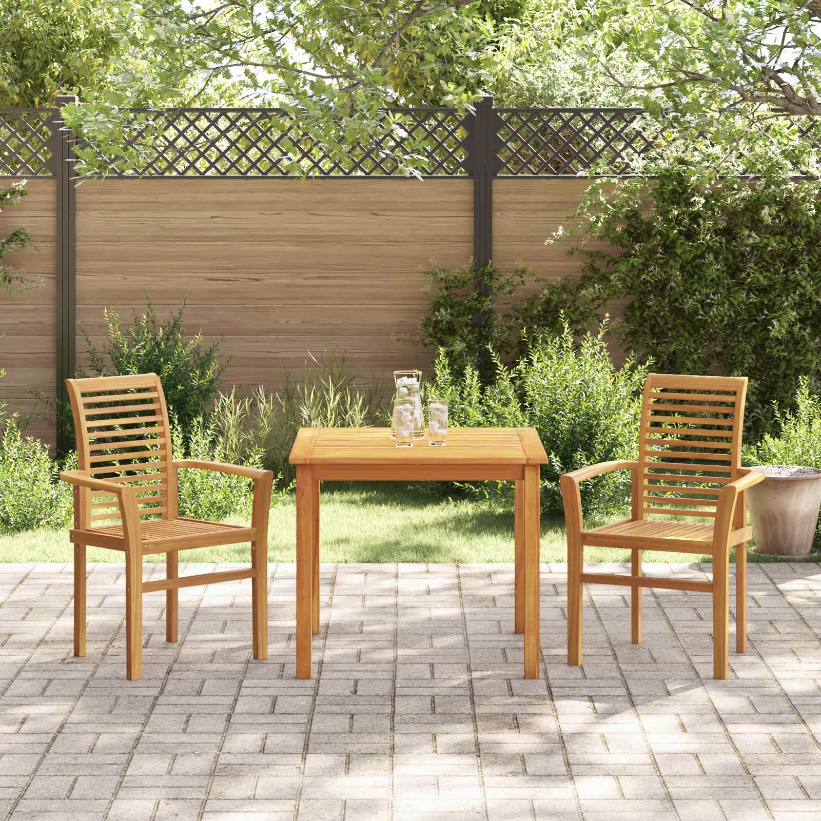 Valgomasis krėslas 2 pcs Ruda 62 x 55 x 94 cm Kieto teka medžio